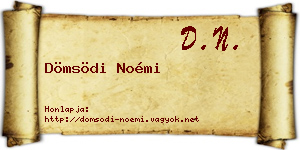 Dömsödi Noémi névjegykártya